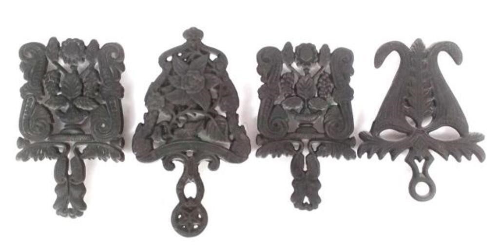 (4) Cast Iron Sad Iron Trivets