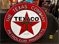 42” Round Porcelain Texaco Sign