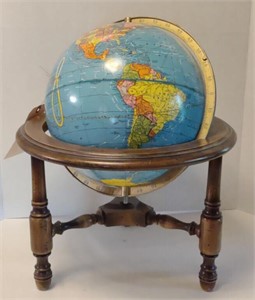 Scholastic World Globe (10.5") on Wood Stand,
