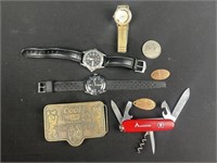 Anniversary Watch, Swiss pocket knife Coors, beer