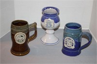 SELECTION OF SCARBOROUGH POTTERY MUGS