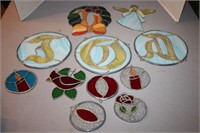 SELECTION OF STAINED GLASS PIECES