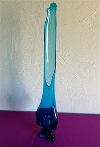 Vintage Viking Glass 3 Toe Stretch Swung Vase