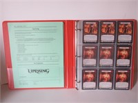 COLLECTION  FLASH & BLOOD TRADING CARDS IN BINDER