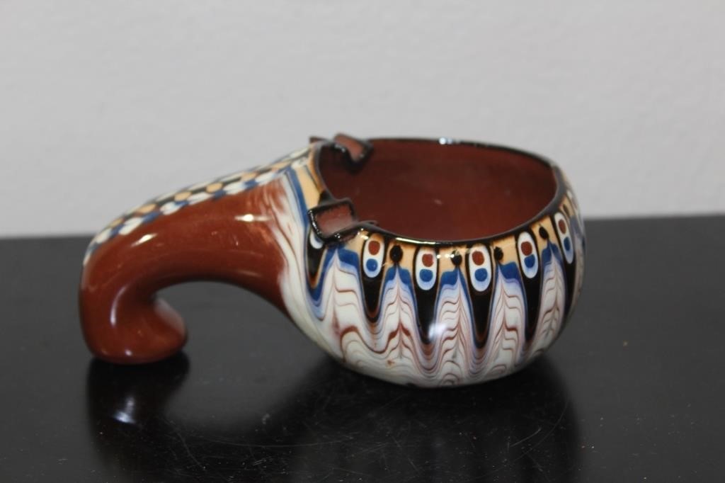 A Decorative Art Pottery Ashtray