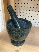 MARBLE MORTER & PESTLE