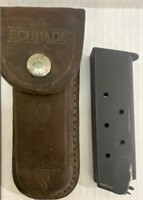 SCHRADE BROWN LEATHER CLIP AND HOLDER
