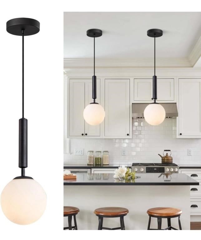 KCO Lighting Black Globe Pendant Light