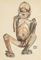 Egon Schiele (Austrian 1890-1918) Gouache on Paper