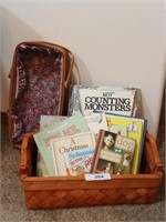 Longaberger Basket & Children's Books in Basket