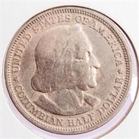 Coin 1893 Columbian Half Dollar Very Fine