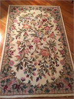Hand Hooked Floral Rug