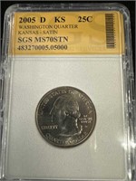 2005 D KANSAS-SATIN Washington Stqte Quarter