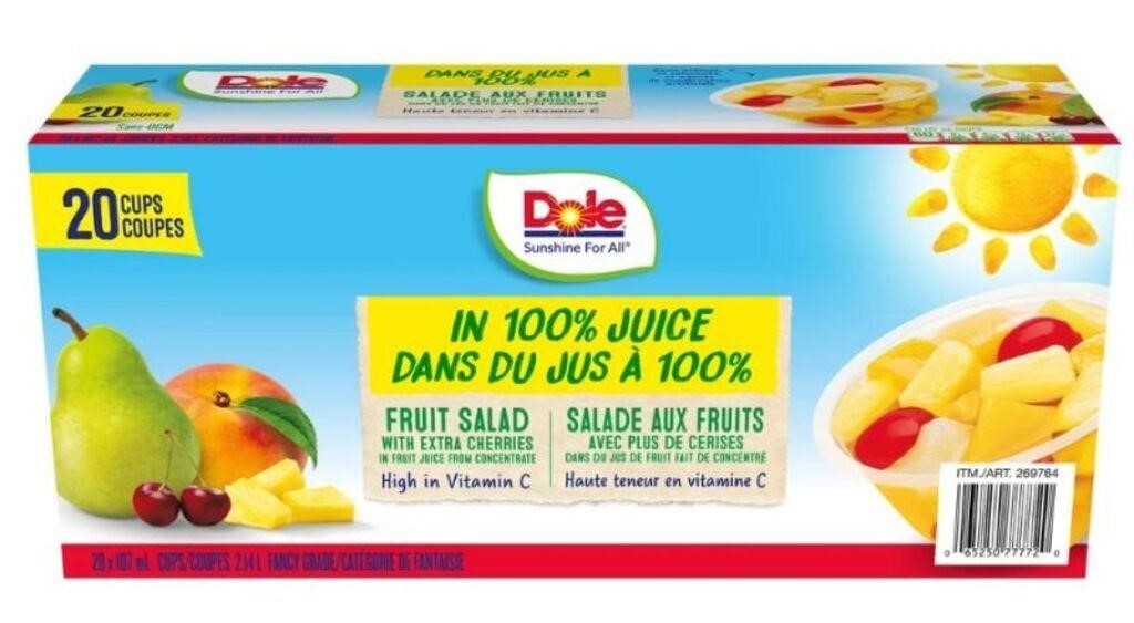 20-Pk Dole Lots-O-Cherries Fruit Salad, 107ml