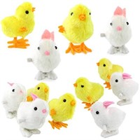 WEWILL 12PCS Wind Up Bunny Easter Toy Animal Kit H