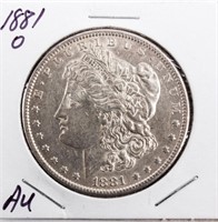Coin 1881-O Morgan Silver Dollar AU