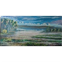 Florida Landscape Painting Signed Robert Butler J