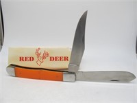 GIANT RED DEER "BIG TRAPPER" DOUBLE BLADE KNIFE
