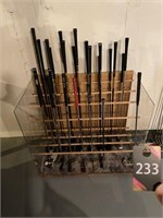 Miscellaneous Golf Clubs & Wooden Stand