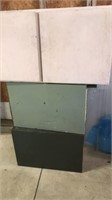 1 cabinet, 2 card file cabinets