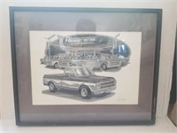 signed 1970-72 Chevy trucks 70 Cheyenne drawing