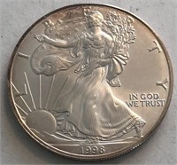 1998 UNC America Silver Eagle Dollar