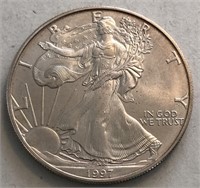 1997 UNC America Silver Eagle Dollar
