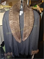 Toula sweater faux fur collar, size 14 NWT