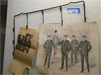 Vintage wall clip display