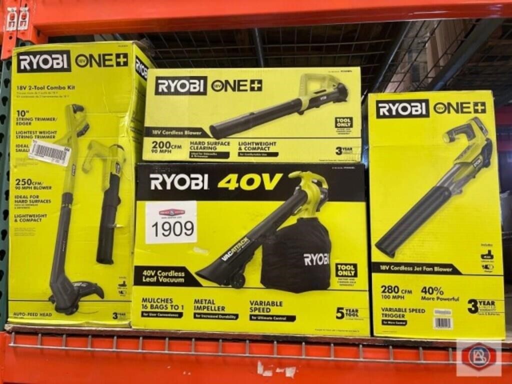 4 pcs mix items; assorted RYOBI tools