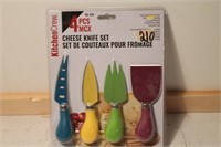 New Kitchen crew 4 pc cheese knife set