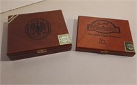 Two Vintage Wooden Cigar Boxes