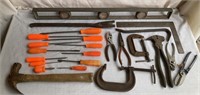 Screwdrivers, C-Clamps, Fencing Pliers