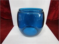 Blue glass oil lantern globe. Railroad?