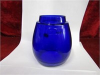 CNX Blue glass oil lantern globe. Railroad?