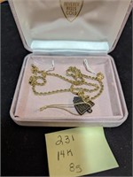 14k Gold 8g Necklace