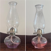 Pair of vintage oil lamps