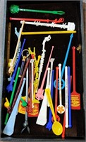 LOT OF ADVERTISING SWIZZLE STICKS / STIRRERS