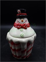 Hallmark Cookie Jar - Snowman Cupcake