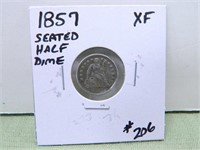 1867 Seated Half Dime – X