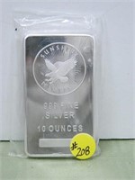 10oz. .999 Silver “Sunshine Mint” Bar – BU