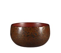 Qing Dynasty lacquerware with gold grain bowl