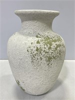 Rustic vintage style ceramic vase 8x6"