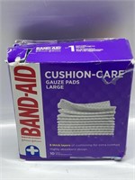 10PADS BAND-AID CUSHION-CARE GAUZE PADS - LARGE