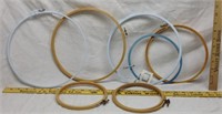 D2) (6) EMBROIDERY HOOPS