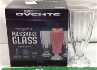 D2) FOUR NEW MILK SHAKE GLASSES