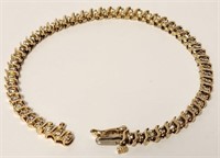 278 - 14kt YELLOW GOLD & DIAMONDS BRACELET (56)