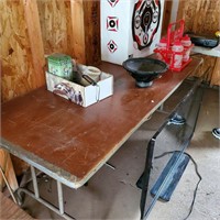 Brown folding table 6ft