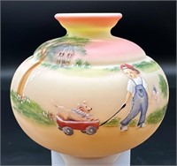 Beautiful Fenton Burmese Join The Parade Vase