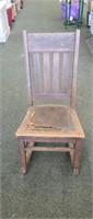 Antique solid wood project rocking chair